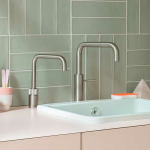 Quooker 3NSRVSTT Nordic Square 一體式雙水龍頭 + PRO3 滾水水箱 (拉絲不鏽鋼)