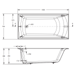 Kohler K-8223T-0 Biove 1.5米 嵌入式鑄鐵浴缸 (不帶扶手)
