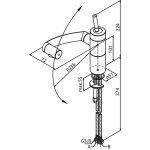 Damixa 290007400 ARC 冷熱水廚房水龍頭 (鍍鉻色/黑色)