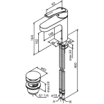 Damixa 658477400 Slate 冷熱水水龍頭配彈跳式出水配件 (鍍鉻色/黑色)