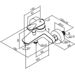 Damixa 601000000 Clover Green 冷熱水浴缸龍頭