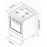 White-Westinghouse 威士汀 WV60MX 65公升 60厘米 全座式電陶爐連焗爐 (三相)