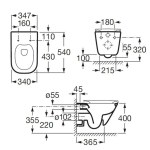 Roca 804036005+34647L 掛牆座廁配電子廁板(時尚型)套裝 (不包含風琴喉)