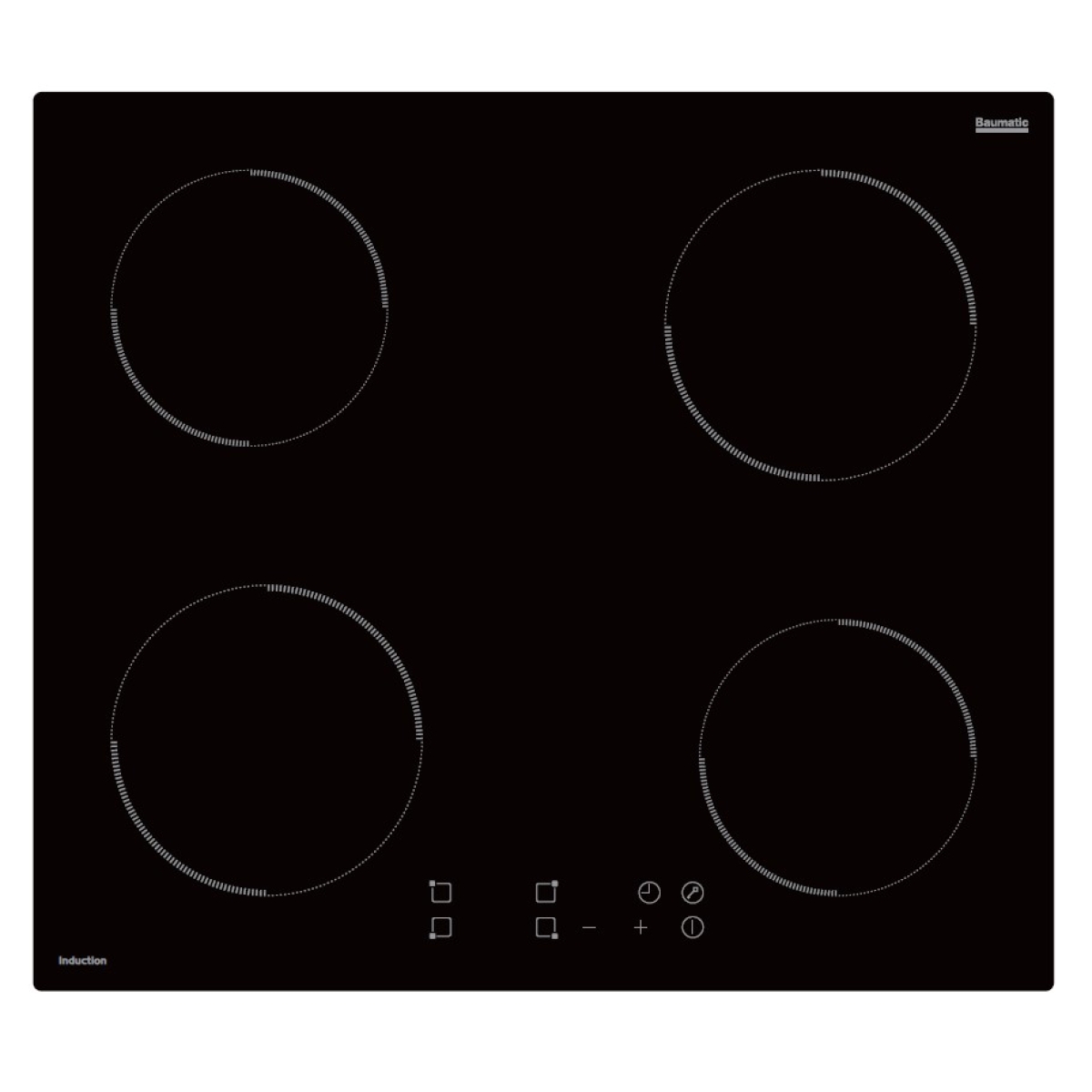 Baumatic BIPI604 60厘米 6400W 嵌入式四頭電磁爐 (陶瓷強化玻璃 + 自動平移識別 + 過熱斷電)