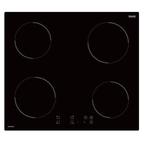 Baumatic BIPI604 60厘米 6400W 嵌入式四頭電磁爐 (陶瓷強化玻璃 + 自動平移識別 + 過熱斷電)