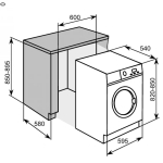 Baumatic BWDI1418.1 8.0/6.0公斤 1400轉 嵌入式變頻洗衣乾衣機 (可調至820mm高) (16個清洗程序 + 靜音洗滌)