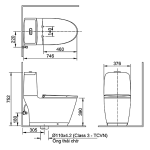 Inax AC-832VN S400 相連式自由咀座廁連水箱及緩降廁板 (不包含風琴喉)