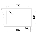 Blanco 526224 Legra 8 雙盆昇盤 (瀝青色 Anthracite)