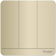 Schneider Electric 施耐德電氣 AvatarOn 16AX 三位單控開關掣連LED指示燈 (沉醉金) (E8333L1LED_WG_C5)