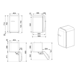 Smeg FAB5RDGO5 34公升 50年代復刻 迷你雪櫃 (金色)