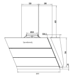 Baumatic BESC930BGL 90厘米 1400m3/hr 傾斜煙囪式抽油煙機 (黑色玻璃) (一體式油杯+智能手掃開關設計+電熱除油清洗)