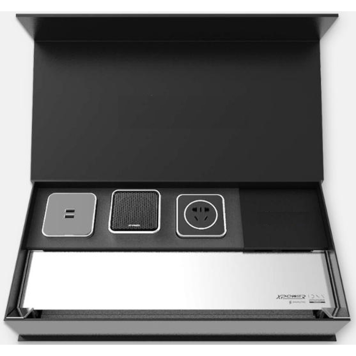 FAMO XPD-Pm-G1 IP54防水 可移動式電力軌道拖板 (配藍牙喇叭+插座+USB插座) (可個別訂製)