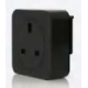 FAMO SINB-G1(ROR)/UK 國際款系列 英式標準插座 (黑色面板) (橡膠外圈) (可個別訂製)