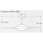Modern Fan Co FLOW 52吋 天花吊扇 (啞銀色+竹扇葉)