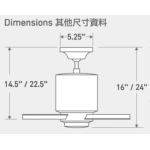 Modern Fan Co Lapa 42" 天花吊扇 (亮銀色+銀色扇葉)
