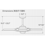 Modern Fan Co Torsion 42" 天花吊扇 (黑銅色+楓木扇葉)