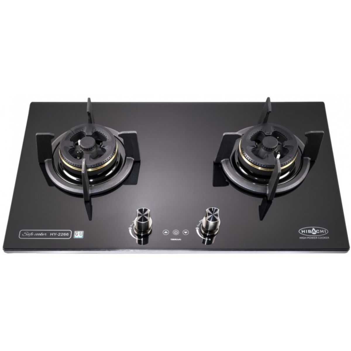 Hibachi 氣霸 HY-2266TG 76厘米 "三環火" 嵌入式雙頭煤氣煮食爐 Hibachi 氣霸 HY-2266TG 76厘米 "三環火" 嵌入式雙頭煤氣煮食爐