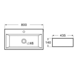 Bellini K146 檯上盆