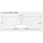 Hunter Fan Co Outdoor Elements II 54" 天花吊扇 (原鋁色+柳條)