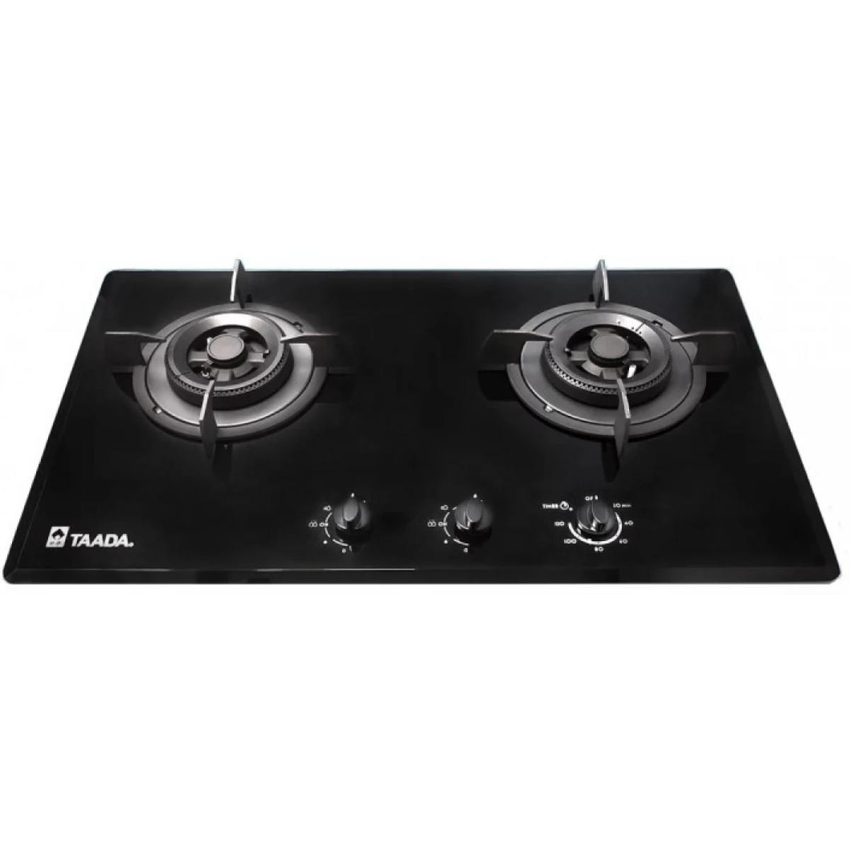 【展銷品】 Taada 多田牌 GA751-14B LPG 75厘米 嵌入式/座檯式 雙頭石油氣爐 (有時間制 + 獨立中心火 + 銅合金爐頭及鑄鐵爐架)