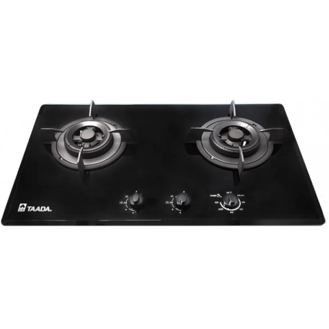 【展銷品】 Taada 多田牌 GA751-14B LPG 75厘米 嵌入式/座檯式 雙頭石油氣爐 (有時間制 + 獨立中心火 + 銅合金爐頭及鑄鐵爐架)