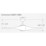 Minka Aire Artemis 58" 天花吊扇 (摩打顏色: 啡色) (吊扇葉顏色: 啡色)