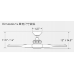 Minka Aire Aviation 60"  天花吊扇 (亮銀色+夏威夷木色)
