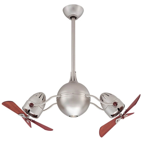 Matthews Fan 16吋 Acqua 天花吊扇 (亮銀色+桃花木扇葉)