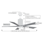 Matthews Fan 52吋 Patricia–5 天花吊扇 (紋理青銅+胡桃木色扇葉)