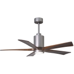 Matthews Fan 52吋 Patricia–5 天花吊扇 (鋁銀色+胡桃木色扇葉)