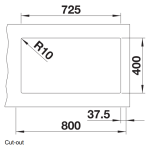 Blanco 525991 Subline 430/270-U 花崗岩廚用雙昇盤 (黑色 Black)