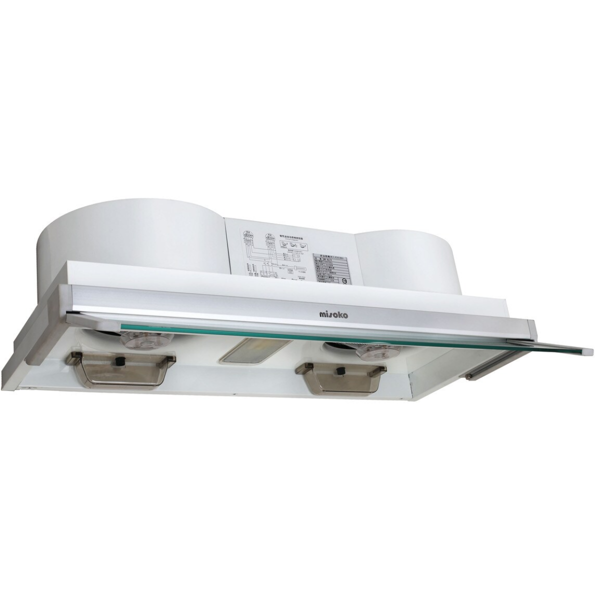 Misoko MR-PS80 80厘米 1250m³/h 隱藏嵌入式抽油煙機