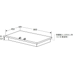 Whirlpool 惠而浦 AGA301/BP 86厘米 5000W 嵌入式三頭石油氣煮食爐 (免費基本安裝)