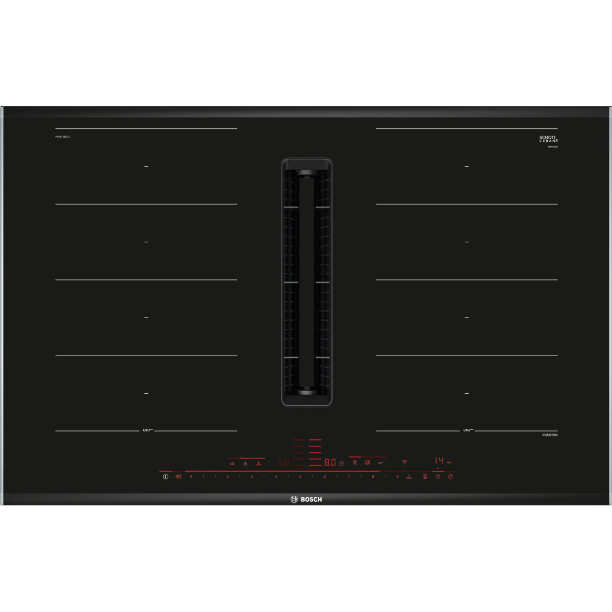 Bosch PXX875D57E 80厘米 Series 8 嵌入式雙頭電磁爐 (連抽氣系統)