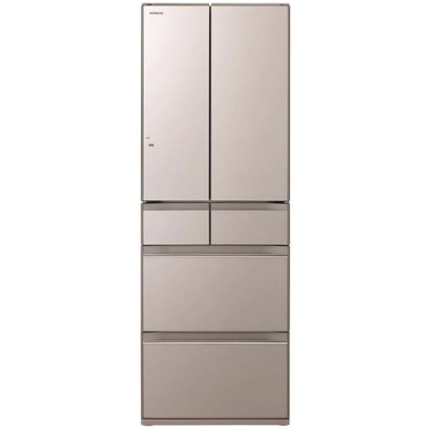 Hitachi R-HW620RH-XN 472公升 變頻式環保多門雪櫃 (晶瑩香檳金) (包拆箱埋位)