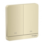 Schneider Electric 施耐德電氣 AvatarOn 20A 兩位雙極掣連LED指示燈 (沉醉金) (E8332D20N_WG_C5)