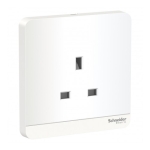 Schneider Electric 施耐德電氣 AvatarOn 13A 單位連保護門插座 (搪瓷白) (E83426_WE_C5)