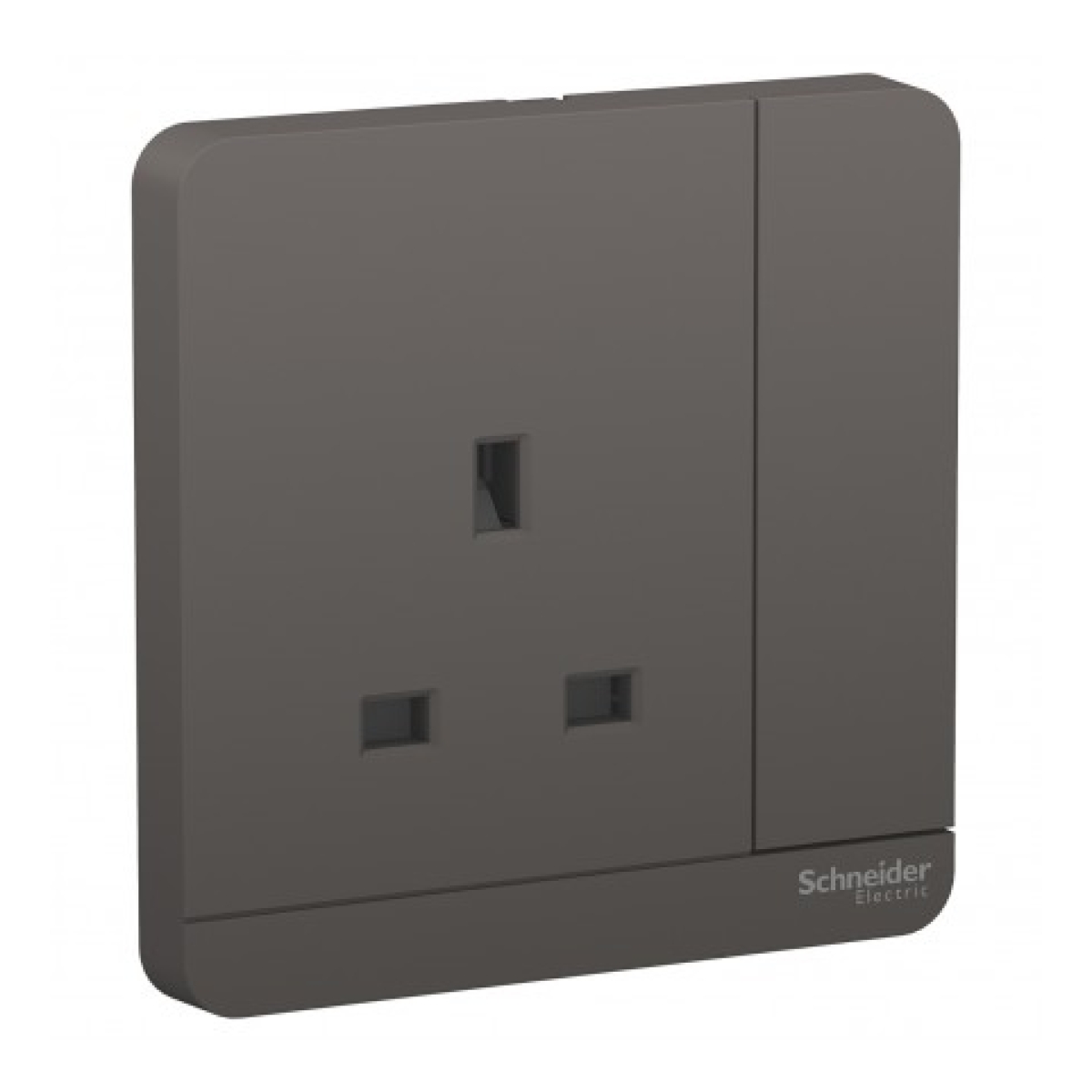 Schneider Electric 施耐德電氣 AvatarOn 13A 單位連保護門有掣插座 (石墨灰) (E8315_DG_C5)