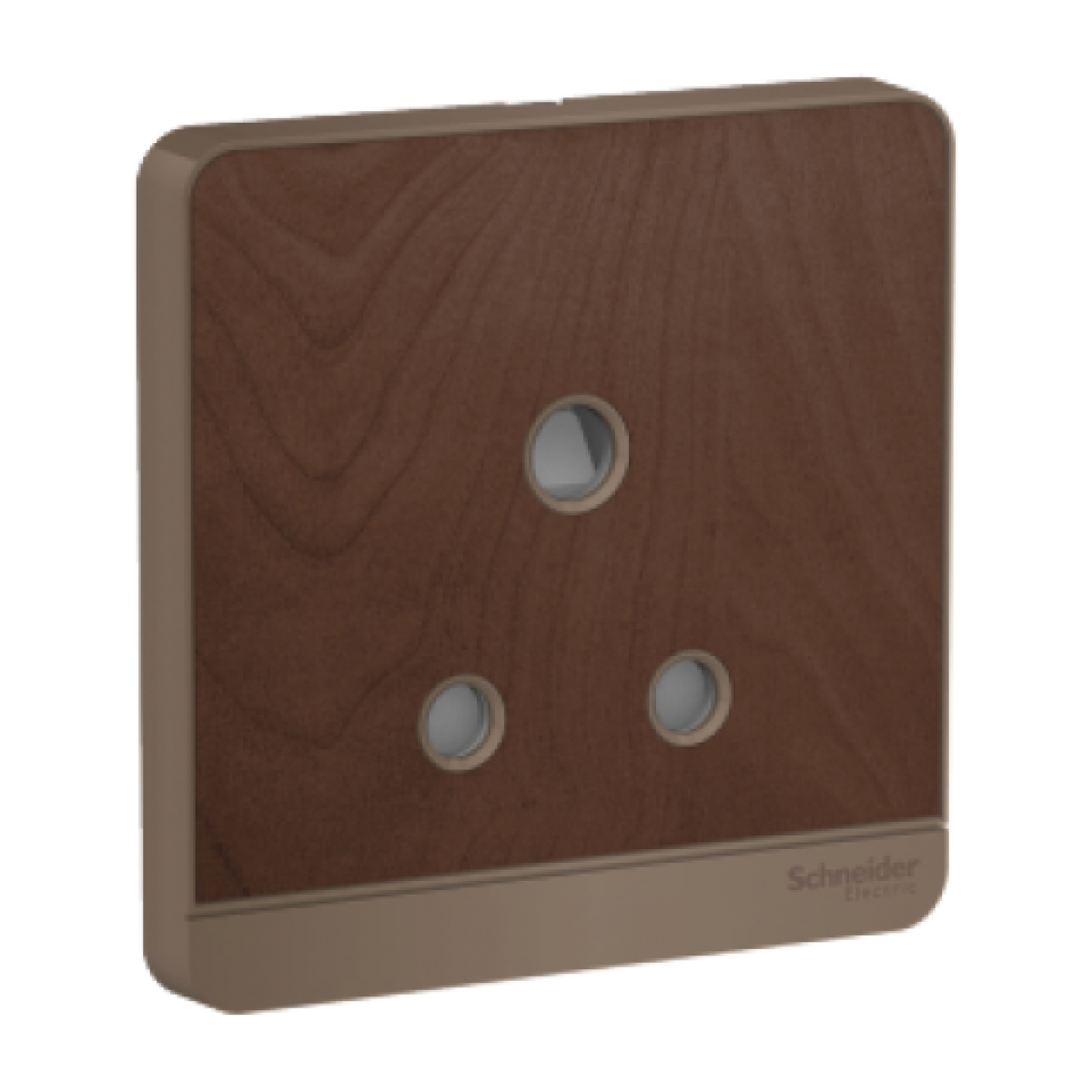 Schneider Electric 施耐德電氣 AvatarOn 15A 單位3腳圓頭插座 (胡桃木) (E83426_15_WD_C5)