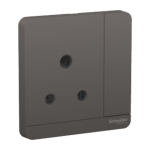 Schneider Electric 施耐德電氣 AvatarOn 15A 單位3腳圓頭有掣插座連LED指示燈 (石墨灰) (E8315_15N_DG_C5)