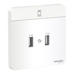 Schneider Electric 施耐德電氣 AvatarOn 兩位2.1A USB充電插座 (搪瓷白) (E8332USB_WE_C5)