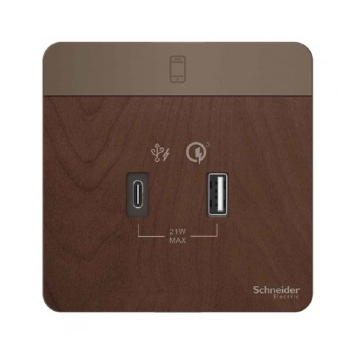 Schneider Electric 施耐德電氣 AvatarOn 兩位 21W Type A+C, PD+Quick Charger3.0 USB充電插座 (胡桃木) (E8332ACQUSB_WD_C5) Schneider Electric 施耐德電氣 AvatarOn 兩位 21W Type A+C, PD+Quick Charger3.0 USB充電插座 (胡桃木) (E8332ACQUSB_WD_C5)