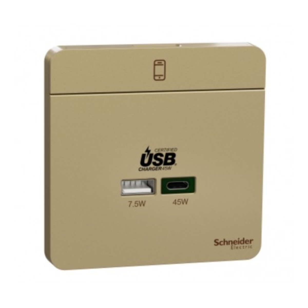 Schneider Electric 施耐德電氣 AvatarOn 45W雙位USB快速充電Type A+C (沉醉金) (E832USB45_WG) Schneider Electric 施耐德電氣 AvatarOn 45W雙位USB快速充電Type A+C (沉醉金) (E832USB45_WG)