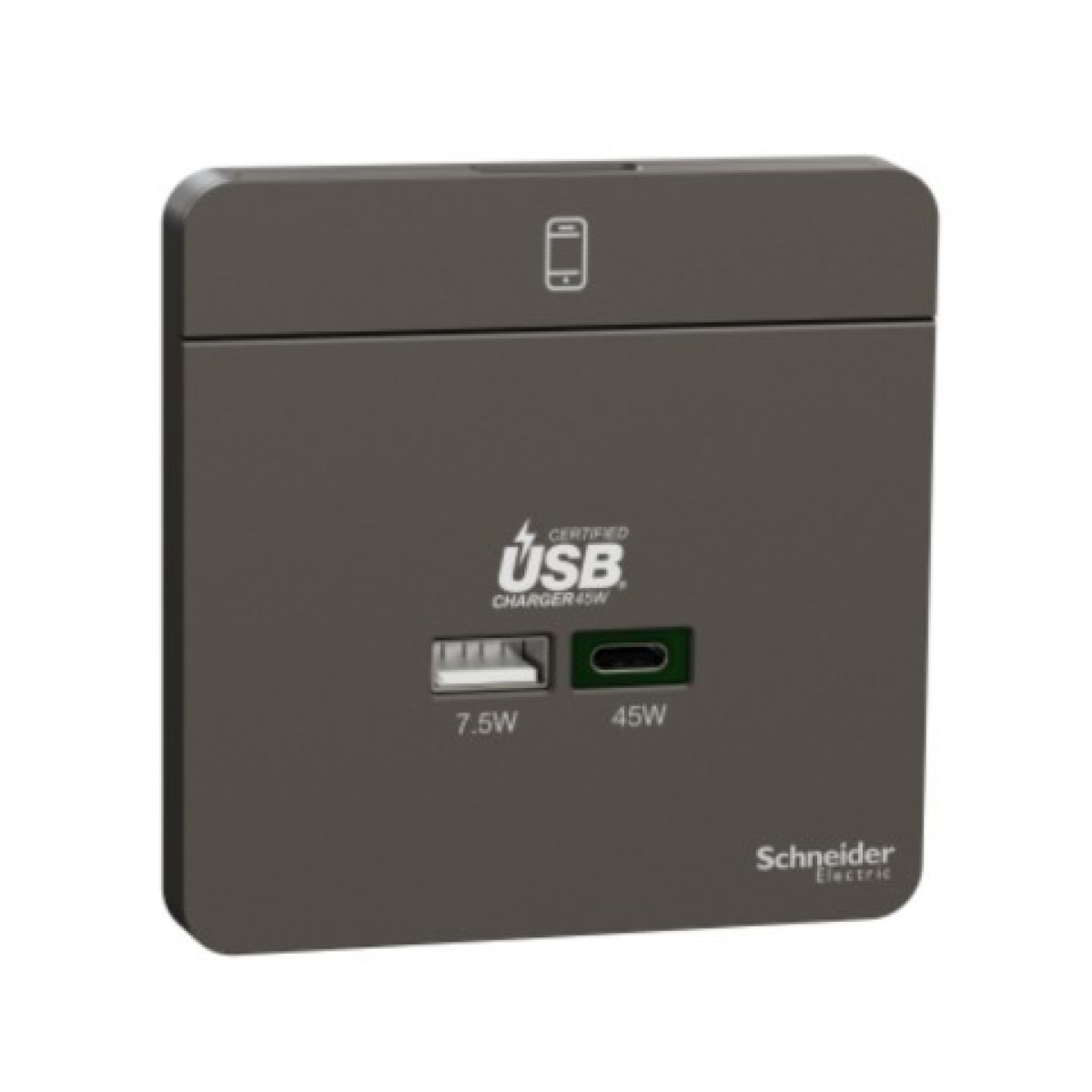 Schneider Electric 施耐德電氣 AvatarOn 45W雙位USB快速充電Type A+C (石墨灰) (E832USB45_DG) Schneider Electric 施耐德電氣 AvatarOn 45W雙位USB快速充電Type A+C (石墨灰) (E832USB45_DG)