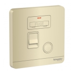 Schneider Electric 施耐德電氣 AvatarOn 13A 保險菲士蘇連雙極開關掣及LED指示燈 (沉醉金) (E8331DFSGN_WG_C5)