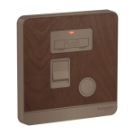 Schneider Electric 施耐德電氣 AvatarOn 13A 保險菲士蘇連雙極開關掣及LED指示燈 (胡桃木) (E8331DFSGN_WD_C5)