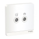Schneider Electric 施耐德電氣 AvatarOn 兩位電視/收音機天線主板插座 (搪瓷白) (E8332TVFMM_WE_C5)