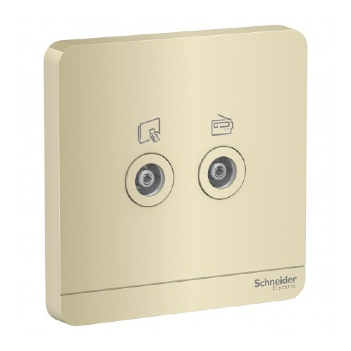 Schneider Electric 施耐德電氣 AvatarOn 兩位電視/收音機天線主板插座 (沉醉金) (E8332TVFMM_WG_C5) Schneider Electric 施耐德電氣 AvatarOn 兩位電視/收音機天線主板插座 (沉醉金) (E8332TVFMM_WG_C5)