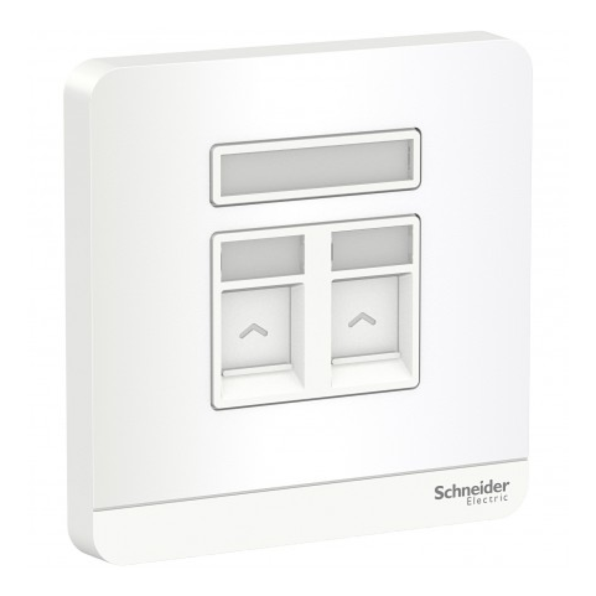 Schneider Electric 施耐德電氣 AvatarOn 單位RJ11四線電話及RJ45八線5e類數據插座，Keystone面板備防塵活門 (搪瓷白) (E8332TDRJS5_WE_C5)