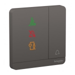 Schneider Electric 施耐德電氣 AvatarOn 10A單位門鐘按掣帶"請勿打擾"、"請即清理"及"敬請等候" 顯示圖像 (石墨灰) (E8331BPDMW_DG_C5)